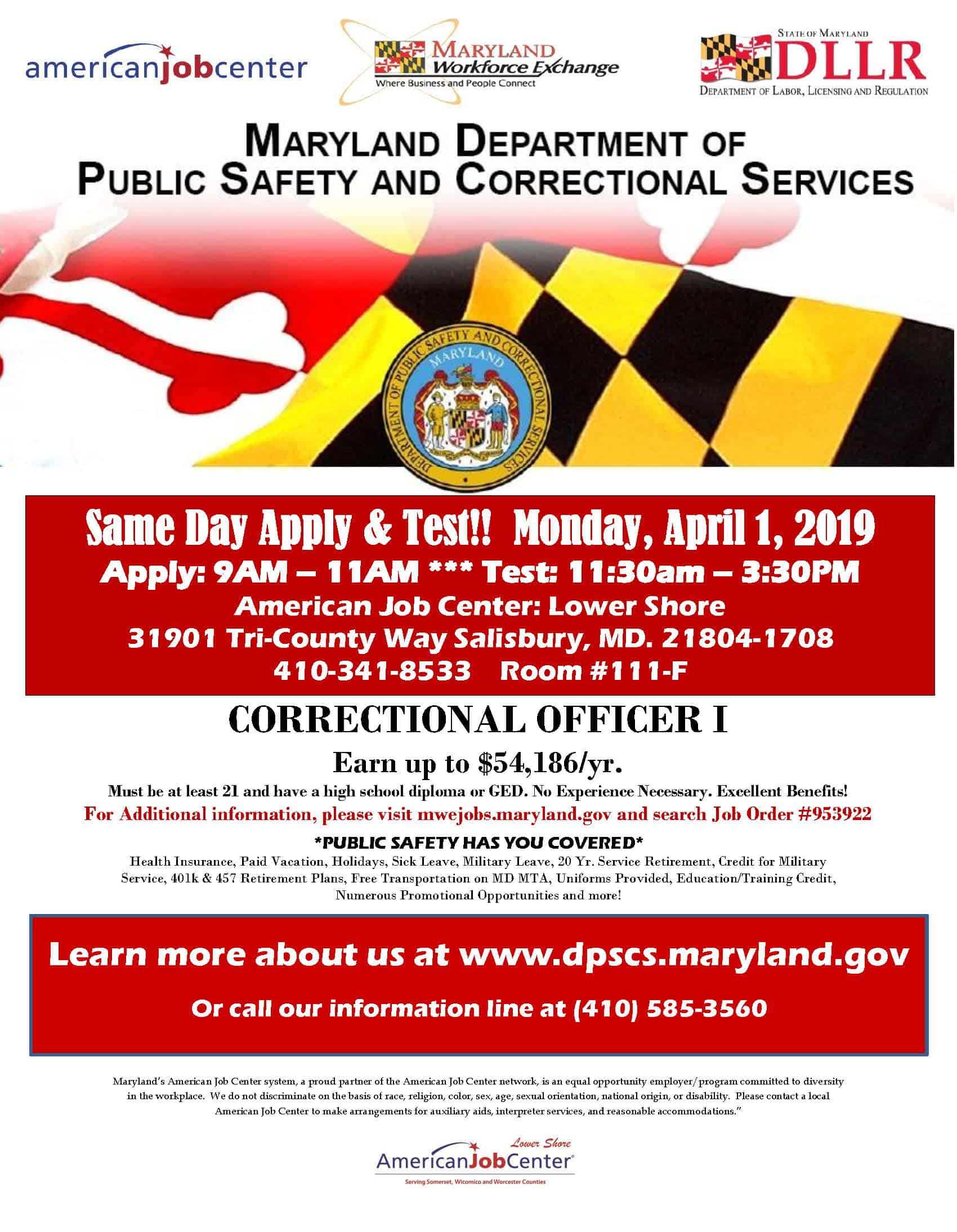 Md Dept Of Public Safety And Correctional Services Job Fair April 1 2019 American Job Center 0376